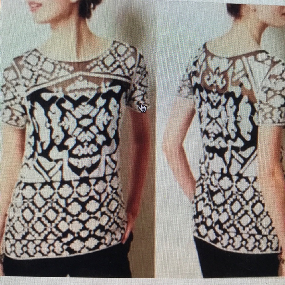 ANTHROPOLOGIE EVERLEIGH ROCCO LACE TUNIC TOP S